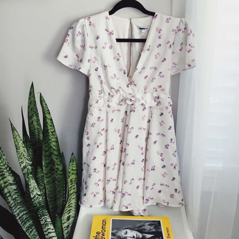EXPRESS Satin Twist Waist Romper